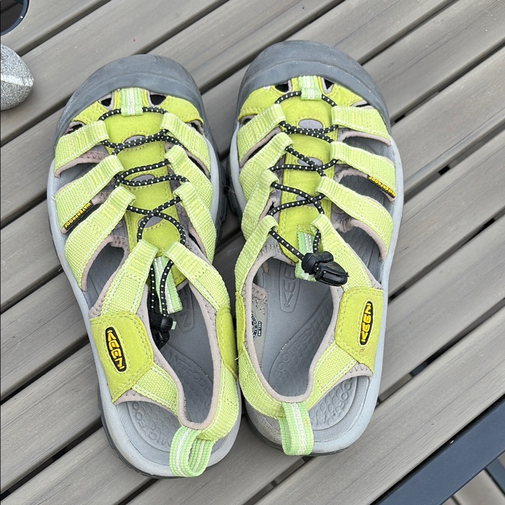 Keen Gray and Green Sport Sandals with Rubber Toe Protection